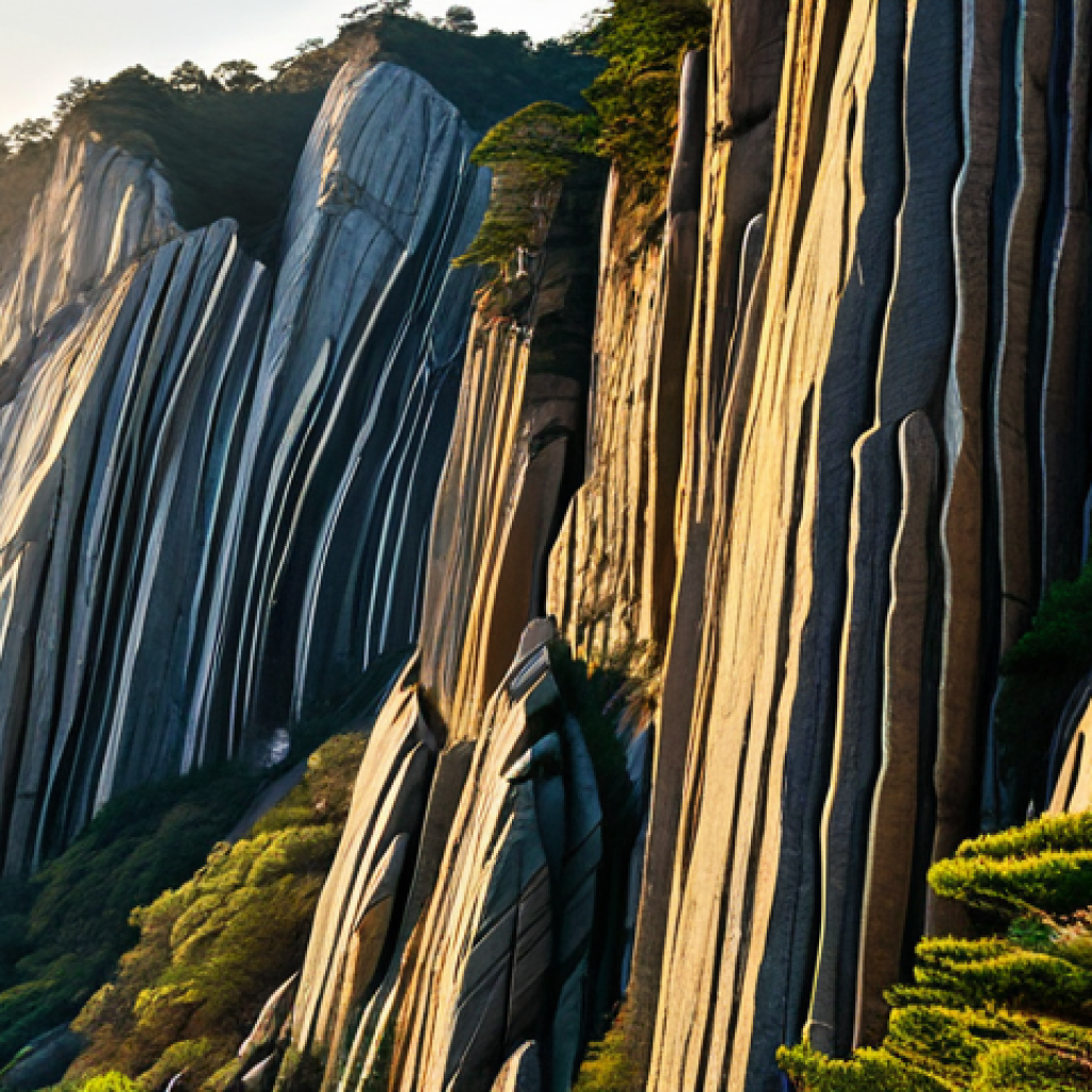 전북 부안 채석강 풍경 - Geological Time Travel**
"Dramatic cliffs of layered rock formations at Chaeseokgang, South Korea, ...
